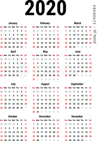 Calendar for 2020 Calendar for 2020 32406484