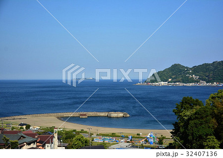 伊豆 長浜 海水浴場 初島 17年5月 静岡県 熱海市 上多賀 の写真素材