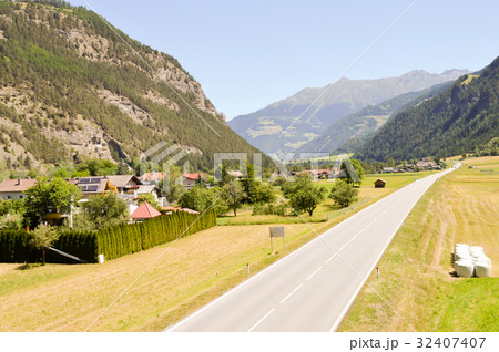 Empty Road Traffic in a Tyrolean 32407407