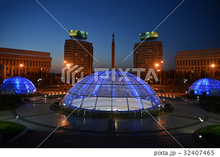 Evening illumination of Almaty 32407465