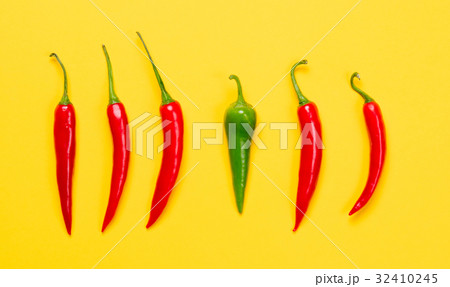 Above view at Chili pepper Above view at Chili pepper 32410245