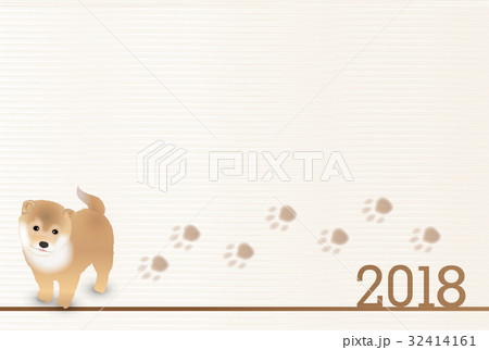 犬 年賀状 和紙 背景 のイラスト素材
