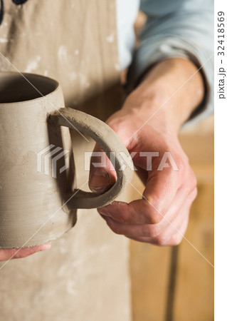 pottery, workshop, ceramics art concept - ceramist pottery, workshop, ceramics art concept - ceramist 32418569