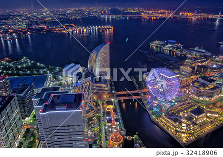 【横浜夜景】 みなとみらい 夜景 コスモワールド 【横浜夜景】 みなとみらい 夜景 コスモワールド 32418906