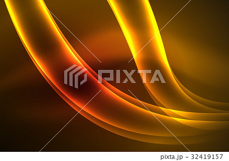 Vector glowing wave, smoke 32419157