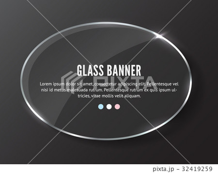 Glass banner realistic vector illustration Glass banner realistic vector illustration 32419259