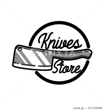 Color vintage knives store emblem 32419886