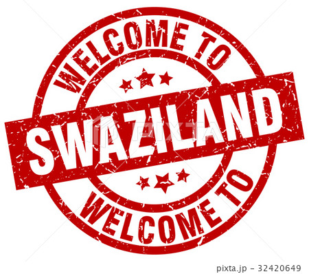 welcome to Swaziland red stamp 32420649
