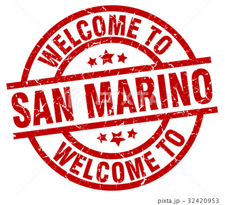 welcome to San Marino red stamp welcome to San Marino red stamp 32420953