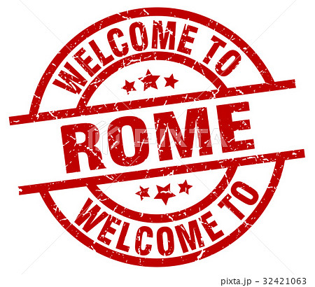 welcome to Rome red stamp welcome to Rome red stamp 32421063
