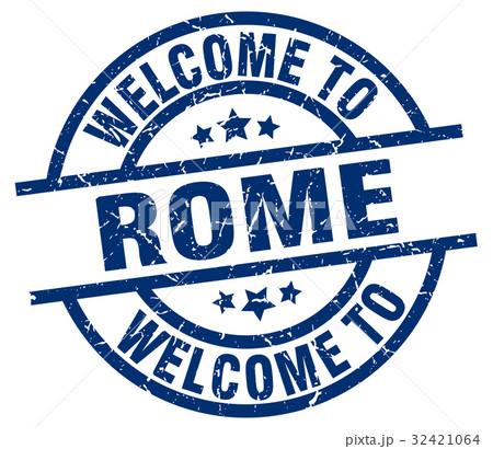 welcome to Rome blue stamp 32421064