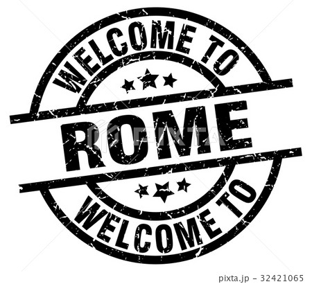 welcome to Rome black stamp 32421065