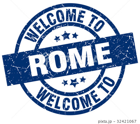 welcome to Rome blue stamp 32421067