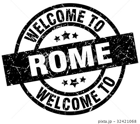 welcome to Rome black stamp 32421068