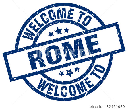 welcome to Rome blue stamp welcome to Rome blue stamp 32421070