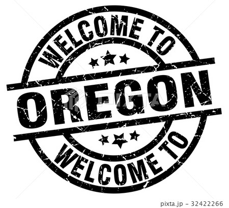welcome to Oregon black stamp 32422266