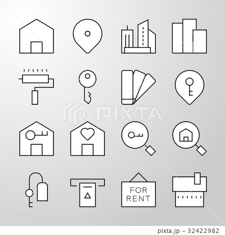 real estate thin line vector icon. 32422982