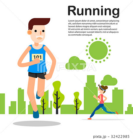 young people running and training marathon sport 32422985
