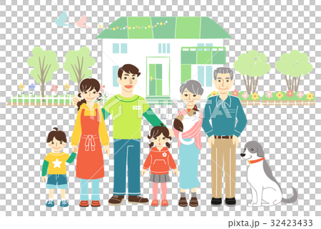 三代家庭和房子 32423433