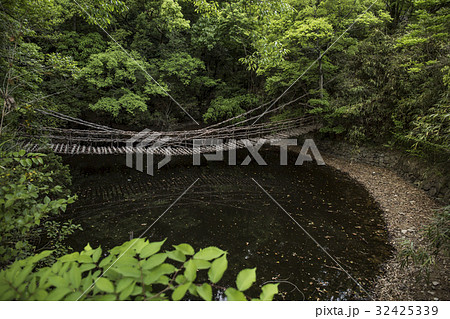 かずら橋 四国村の写真素材