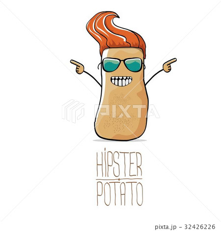 vector funny cartoon cute brown hipster potato vector funny cartoon cute brown hipster potato 32426226