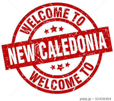 welcome to New Caledonia red stamp welcome to New Caledonia red stamp 32426404