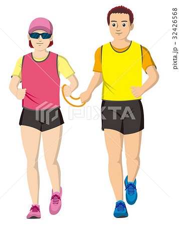 視覚障害者マラソン男女 32426568