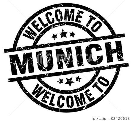 welcome to Munich black stamp 32426618
