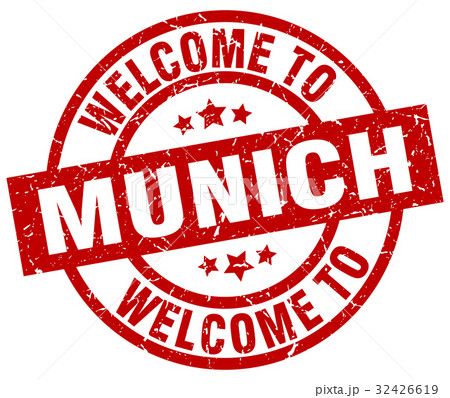 welcome to Munich red stamp 32426619