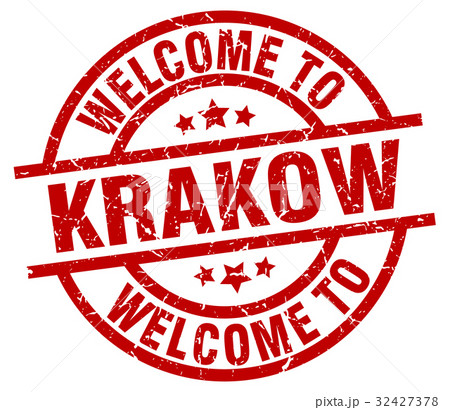 welcome to Krakow red stamp 32427378