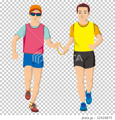 視覚障害者マラソン男性 32428675