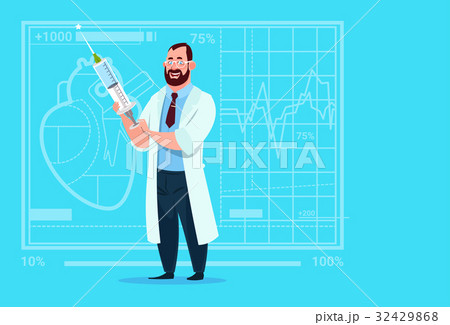 Doctor Holding Syringe Medical Clinics Worker Doctor Holding Syringe Medical Clinics Worker 32429868