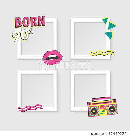 Realistic photo frames with pictures 32430222