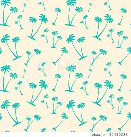 Seamless Pattern Palm Trees Tropical Summer 32430288