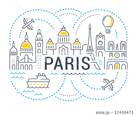 Website Banner and Landing Page Paris  32430473