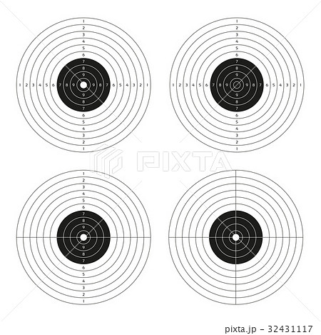 set of shooting targets blank pistol template stock illustration 32431117 pixta