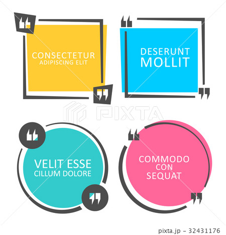 Colored quote speech bubble template 32431176