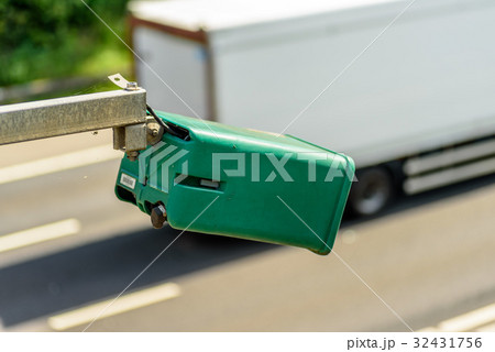 Day view of average speed traffic camera over UK 32431756