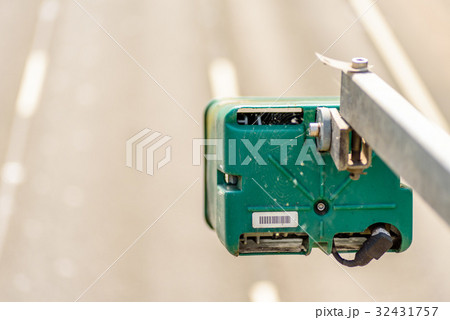 Day view of average speed traffic camera over UK 32431757