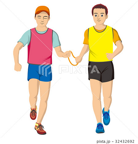 視覚障害者マラソン男性 32432692