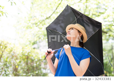 夏 女性 日傘 32433381