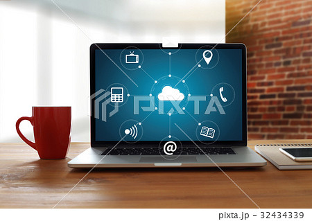 Cloud Computing diagram Network Data Storage  32434339