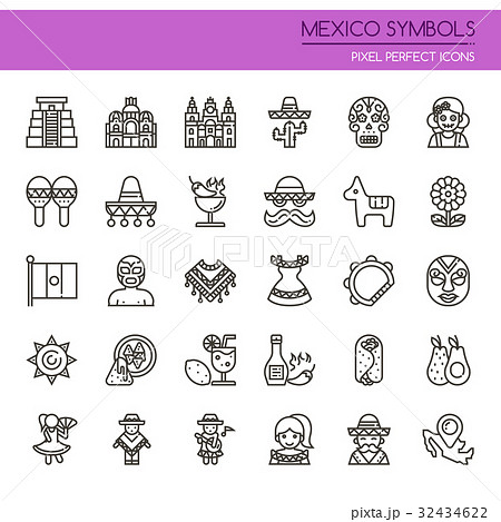 Mexico Symbols  32434622