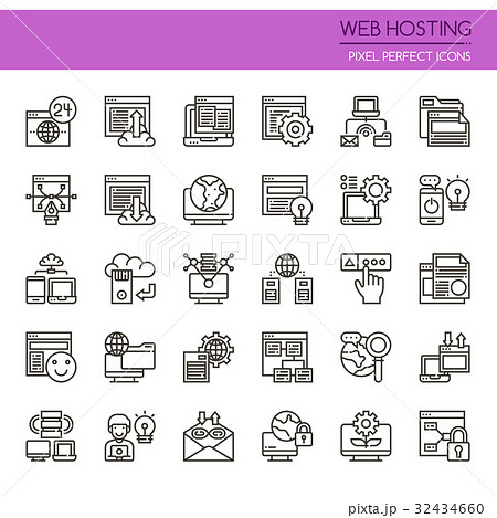 Web Hosting , Thin Line and Pixel Perfect Icons. 32434660
