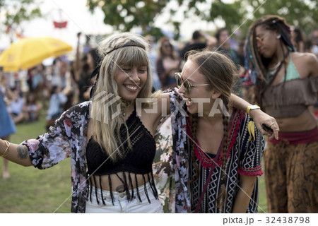 Group of friends fun events dancing holiday 32438798