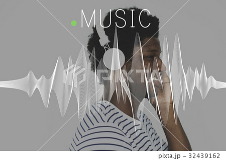 Adult Man Listent Music Entertainment Leisure Activity Word Graphic 32439162