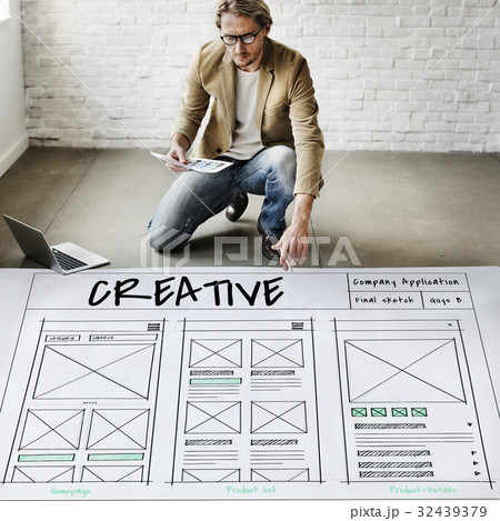 Website template sketch layout idea Website template sketch layout idea 32439379