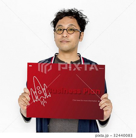 Man holding network graphic overlay banner Man holding network graphic overlay banner 32440083