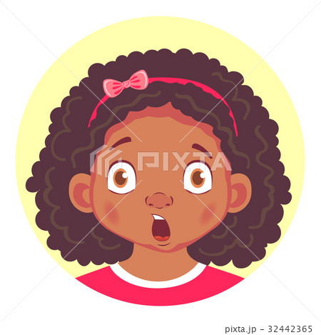 Set of african girls emotions 32442365