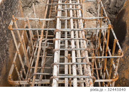 Reinforcing steel bars for building. Reinforcing steel bars for building. 32443840
